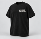 Designed for Life Graphic T-Shirt — Black — angle view