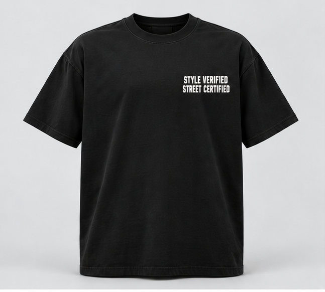 Designed for Life Graphic T-Shirt — Black — front view