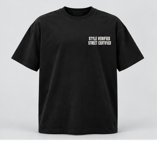 Designed for Life Graphic T-Shirt — Black — front view