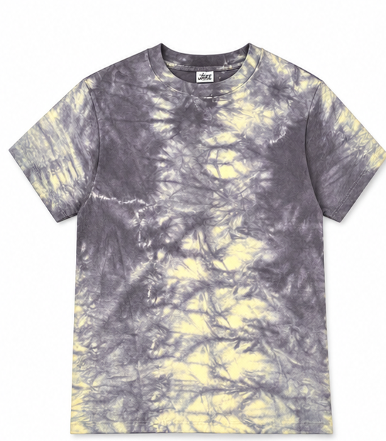 7 oz Dyed T-Shirt — Gray / Pale Yellow — front view