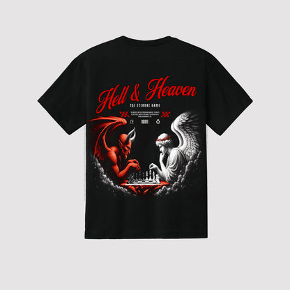 HEAVEN & HELL GAME OF CHESS (HEAVYWEIGHT TEE 7.5 OUNCES)
