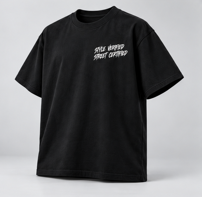 Identity Lives Within Graphic T-Shirt — Black — angle view