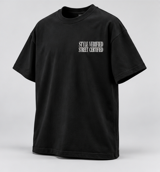 Lifestyle Lily Graphic T-Shirt — Black — angle view