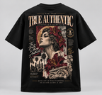 Lifestyle Lily Graphic T-Shirt — Black — back view
