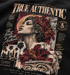 Lifestyle Lily Graphic T-Shirt — Black — detail view