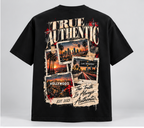 Los Angeles Collage Graphic T-Shirt — Black — back view