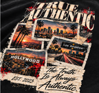 Los Angeles Collage Graphic T-Shirt — Black — detail view