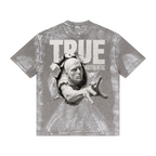 260GSM Unisex Painted Pigment-Wash T-shirt Medium Grey