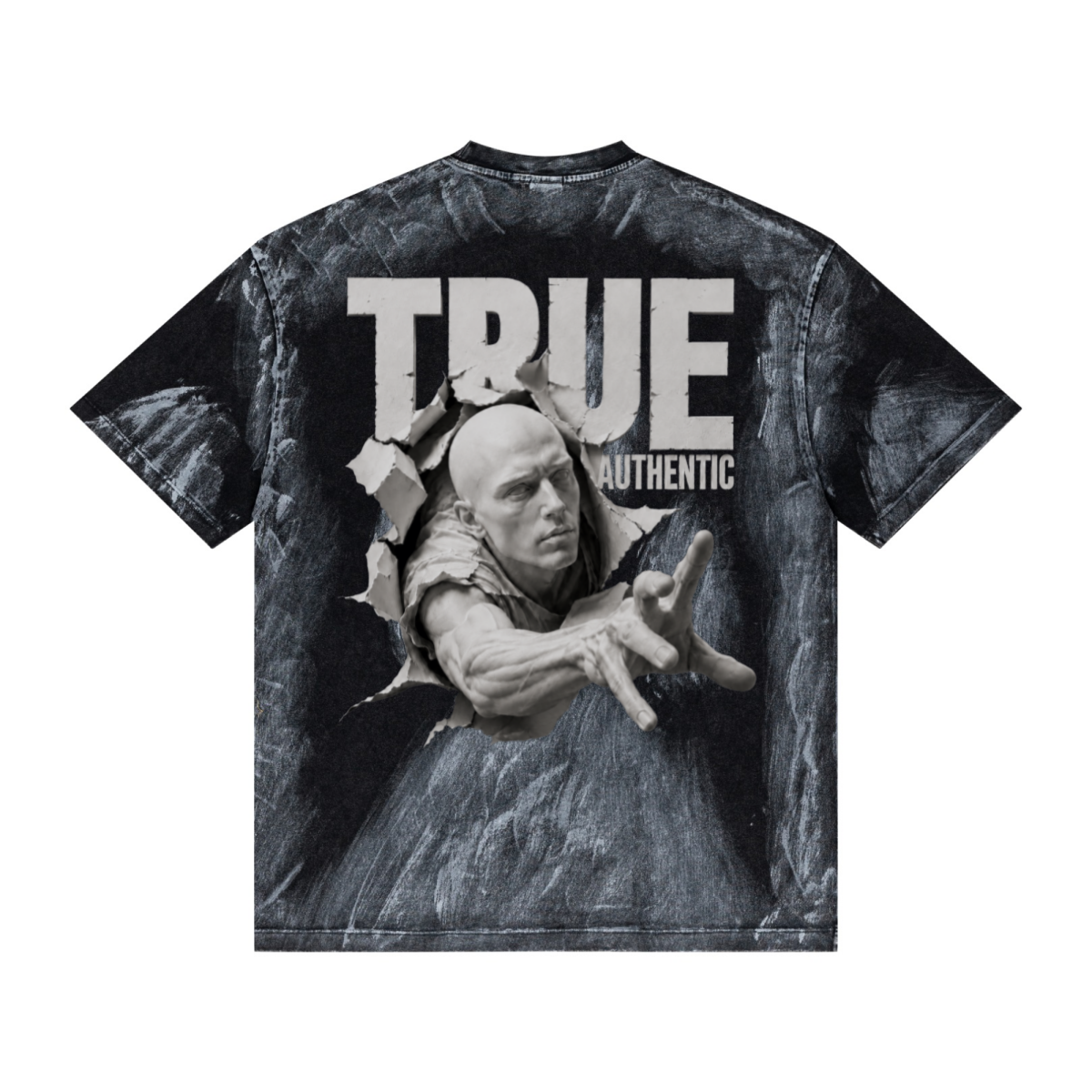 260GSM Unisex Painted Pigment-Wash T-shirt Snowflake Grey