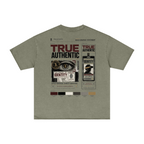 True Authentic 275 GSM Raw-Edge Pigment-Wash Streetwear T-Shirt
