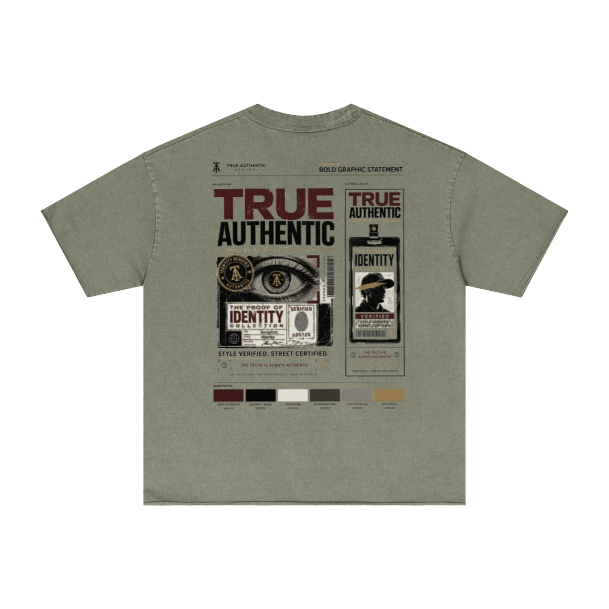 True Authentic 275 GSM Raw-Edge Pigment-Wash Streetwear T-Shirt