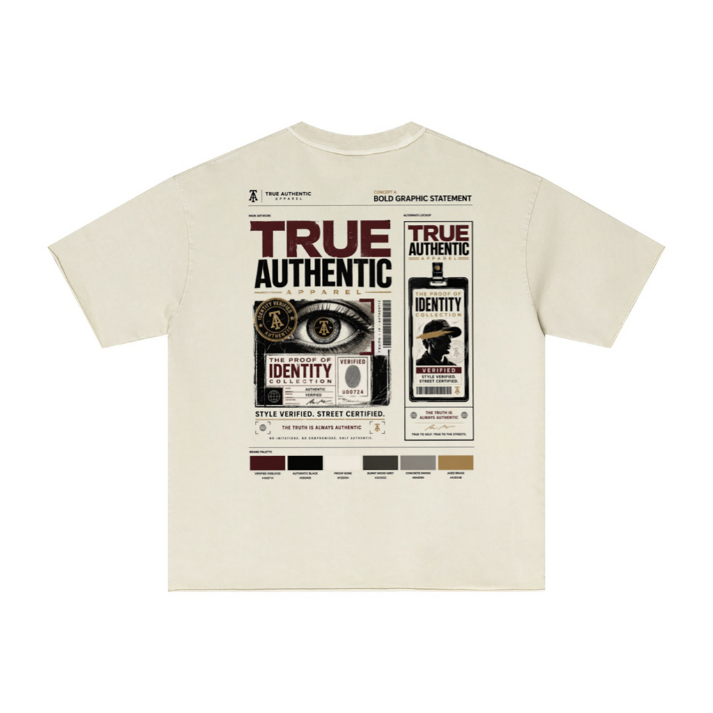 True Authentic 275 GSM Raw-Edge Pigment-Wash Streetwear T-Shirt