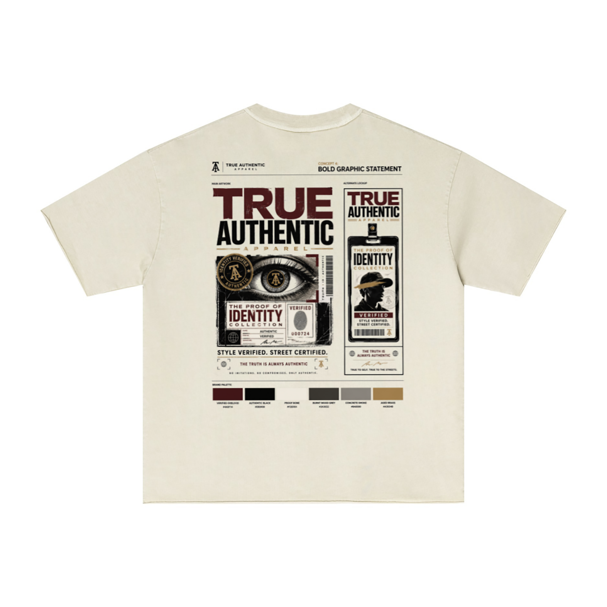 True Authentic 275 GSM Raw-Edge Pigment-Wash Streetwear T-Shirt