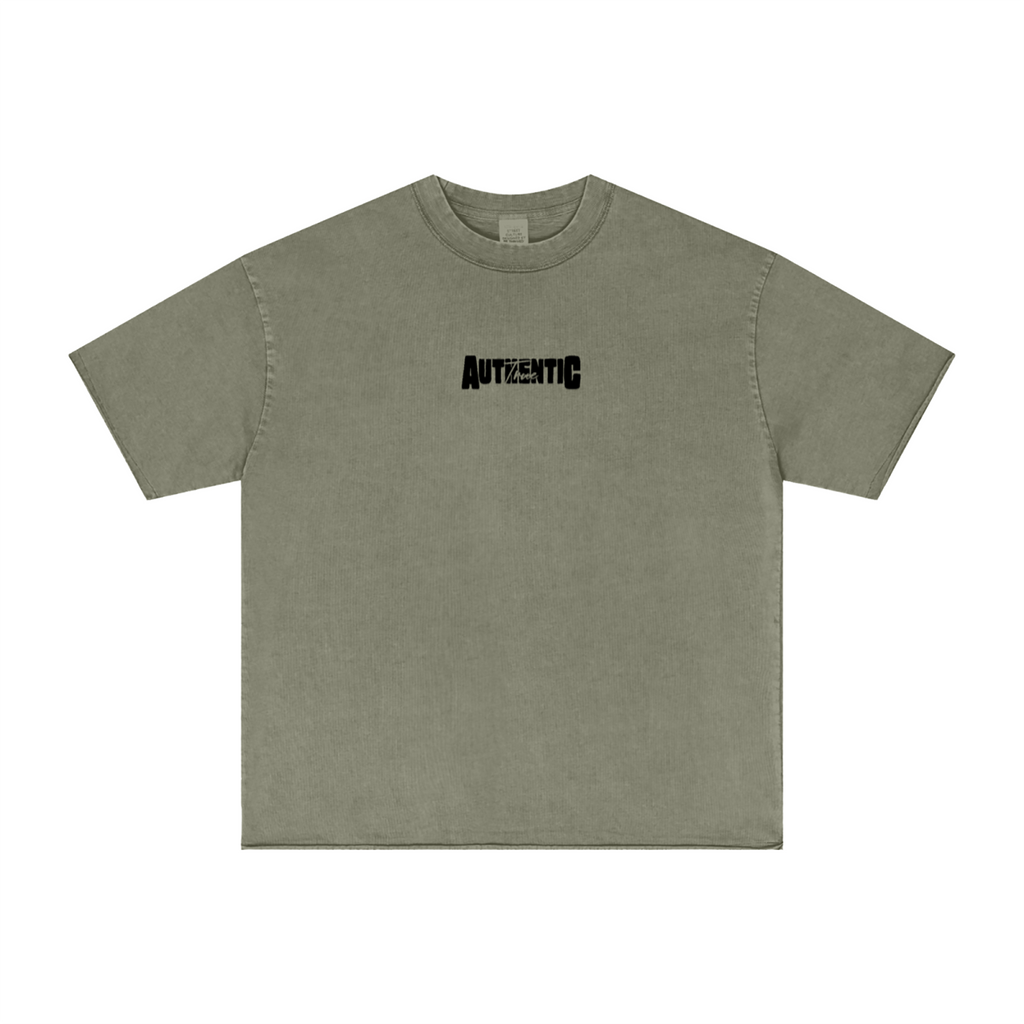True Authentic 275 GSM Raw-Edge Pigment-Wash Streetwear T-Shirt