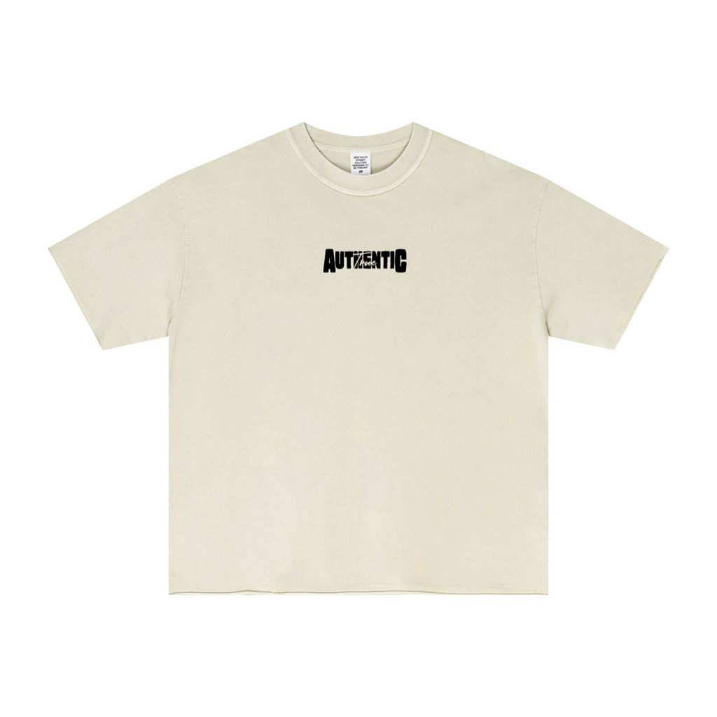 True Authentic 275 GSM Raw-Edge Pigment-Wash Streetwear T-Shirt