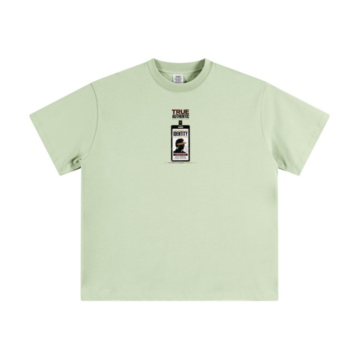 345GSM Unisex Solid-Color Heavyweight Crew Neck T-shirt Halo Green