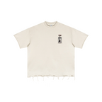 310GSM Unisex Washed 100% Cotton T-Shirt Vintage Beige