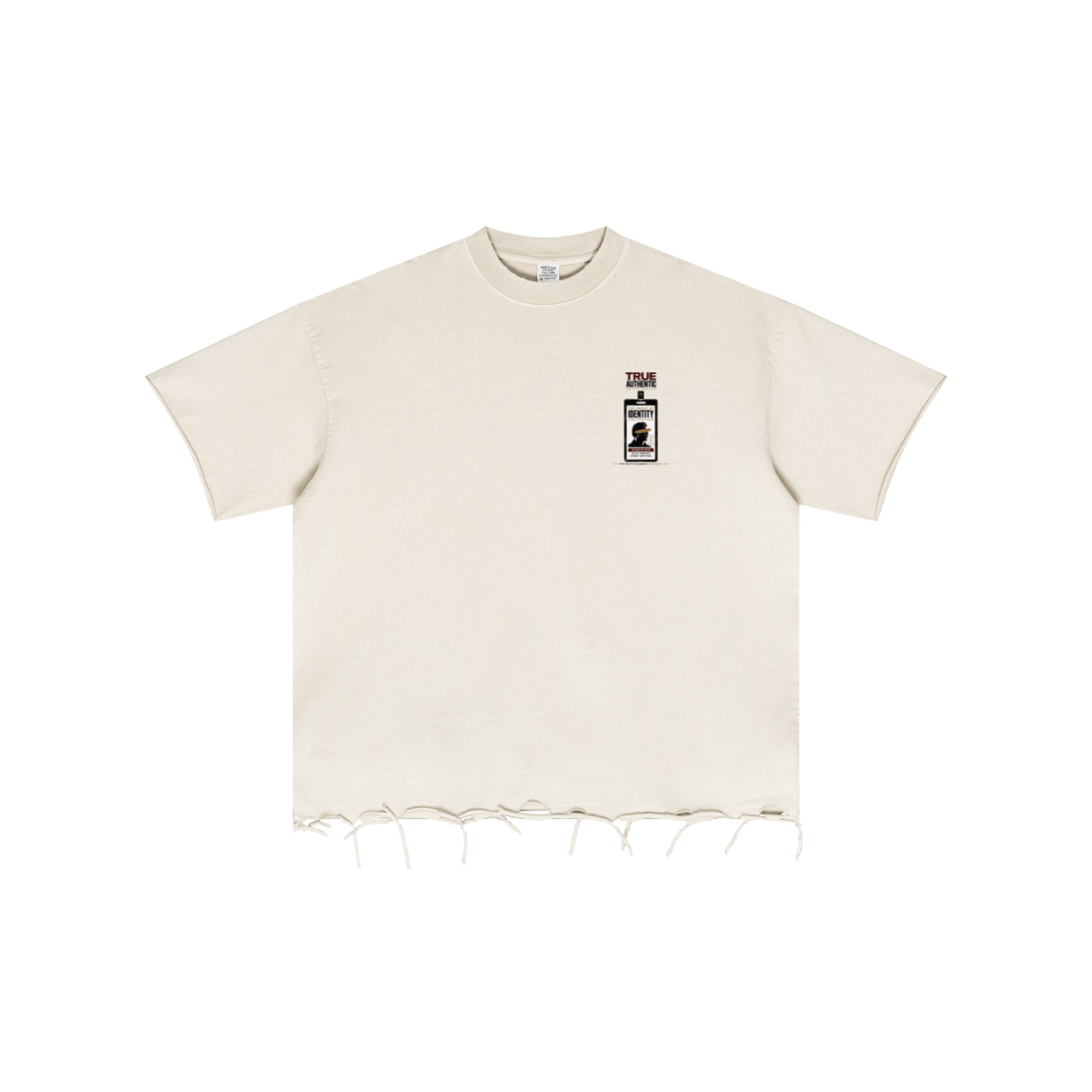 310GSM Unisex Washed 100% Cotton T-Shirt Vintage Beige