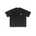 310GSM Unisex Washed 100% Cotton T-Shirt Vintage Black