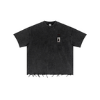 310GSM Unisex Washed 100% Cotton T-Shirt Vintage Black