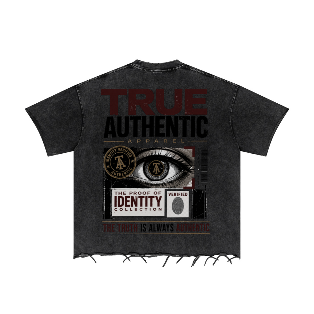 310GSM Unisex Washed 100% Cotton T-Shirt Vintage Black