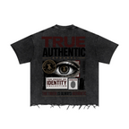 310GSM Unisex Washed 100% Cotton T-Shirt Vintage Black