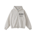 445GSM Unisex Heavyweight Dual-Zipper Hoodie Oatmeal Grey