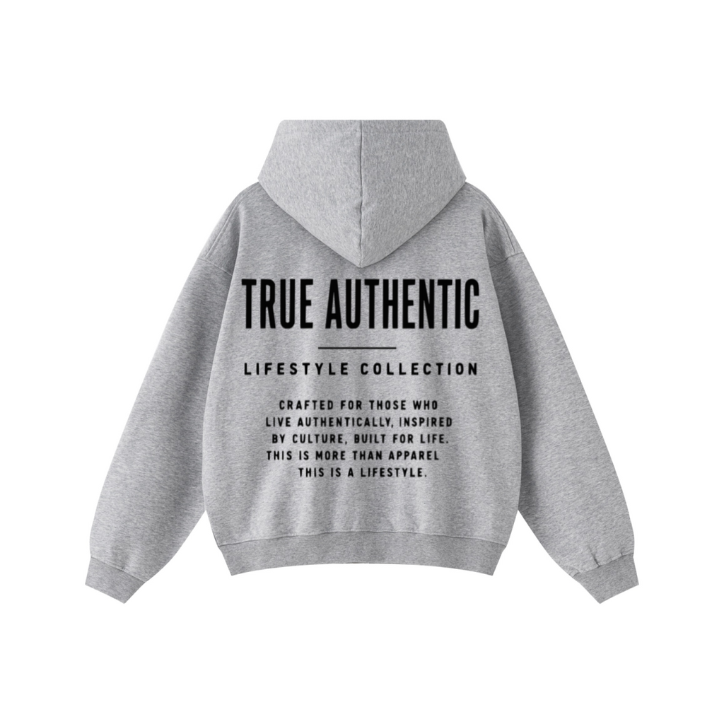 445GSM Unisex Heavyweight Dual-Zipper Hoodie Heather Grey