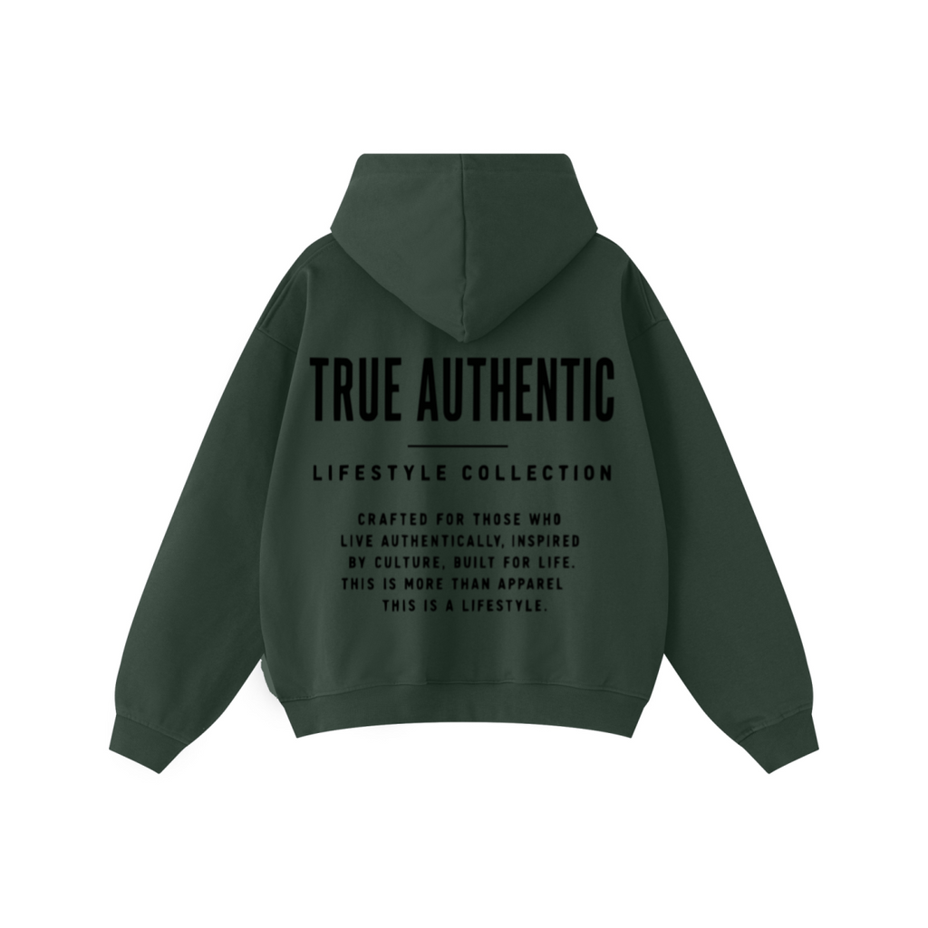 445GSM Unisex Heavyweight Dual-Zipper Hoodie Dark Green