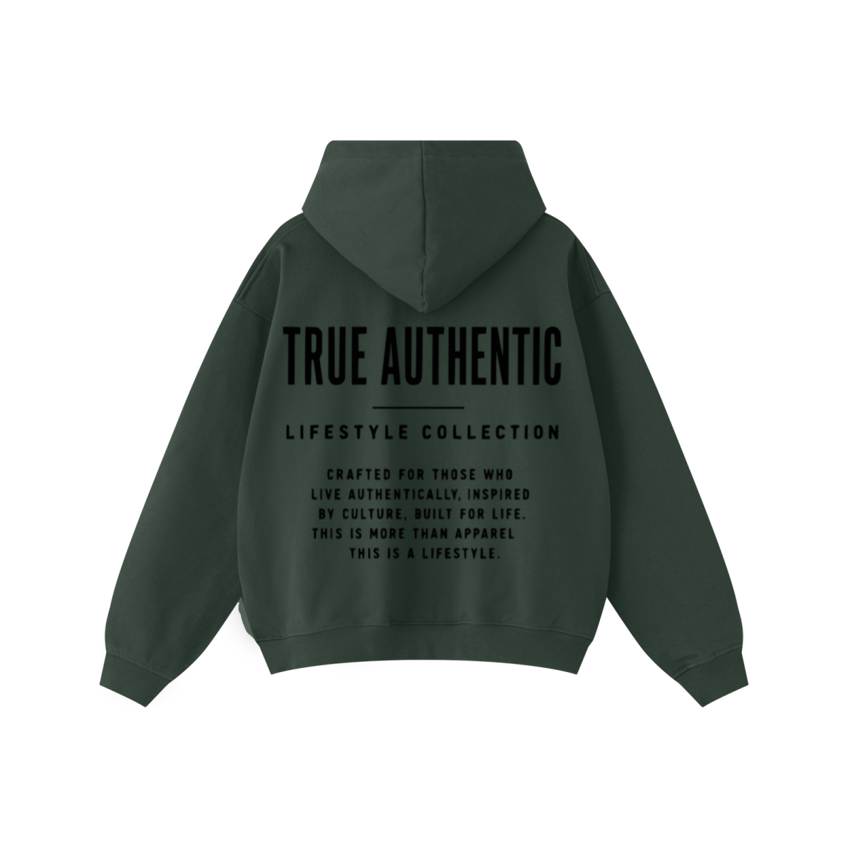 445GSM Unisex Heavyweight Dual-Zipper Hoodie Dark Green
