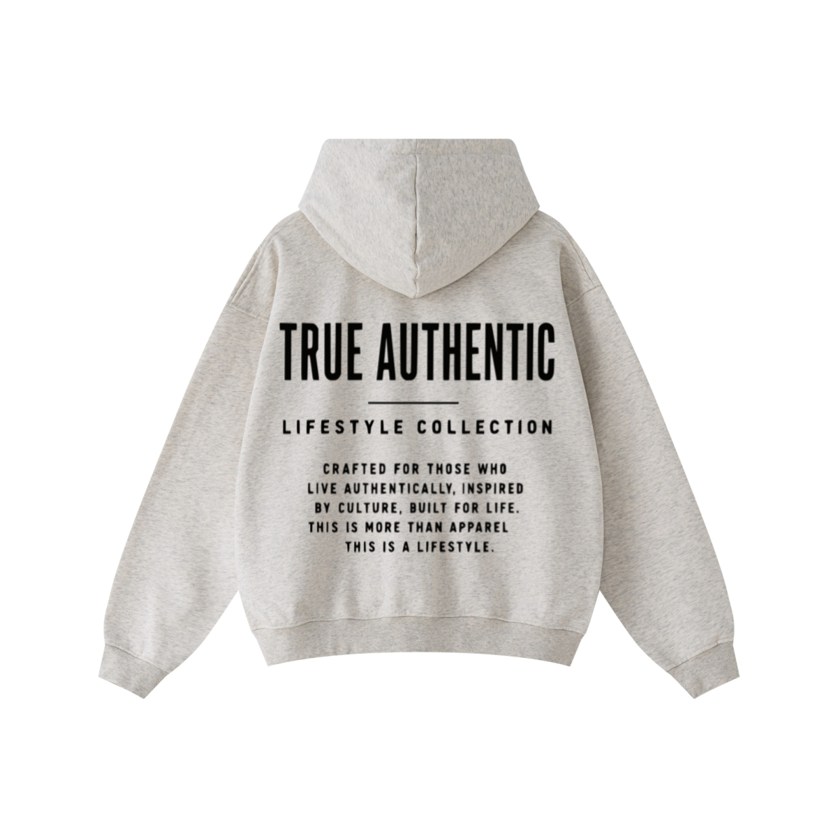 445GSM Unisex Heavyweight Dual-Zipper Hoodie Oatmeal Grey