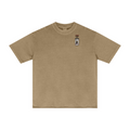 275GSM Women's Raw-Edge Pigment-Wash T-shirt khaki