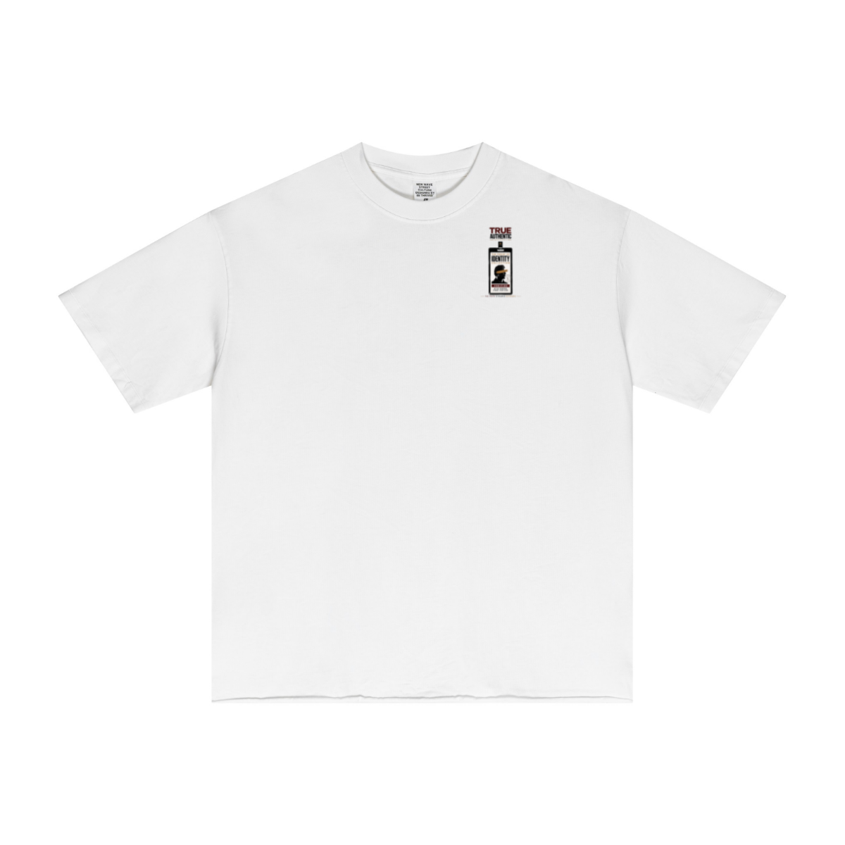 275GSM Women's Raw-Edge Pigment-Wash T-shirt White