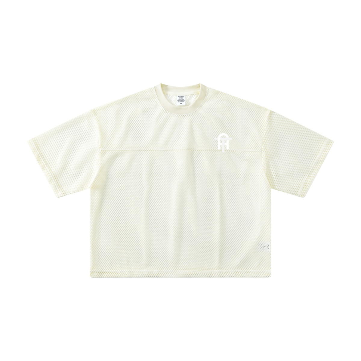 240GSM Men’s Boxy-Fit Mesh Layering T-Shirt Off White