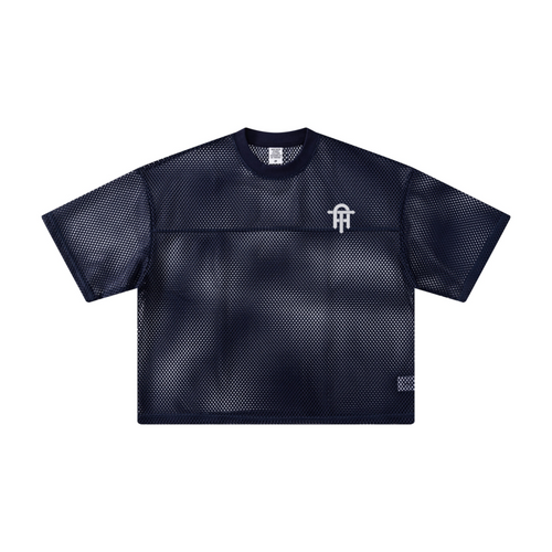 240GSM Men’s Boxy-Fit Mesh Layering T-Shirt Royal Blue