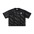 240GSM Men’s Boxy-Fit Mesh Layering T-Shirt Black