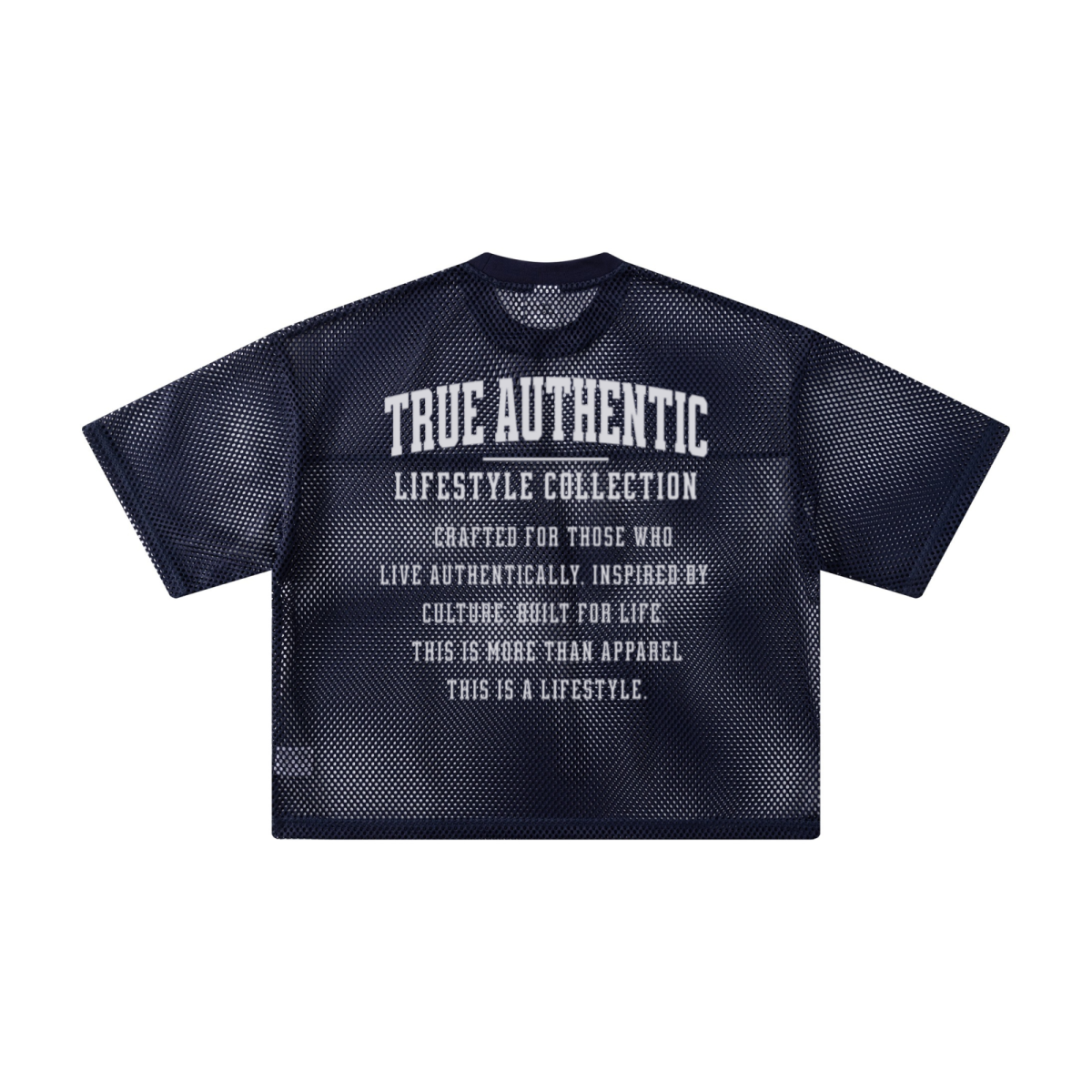 240GSM Men’s Boxy-Fit Mesh Layering T-Shirt Royal Blue
