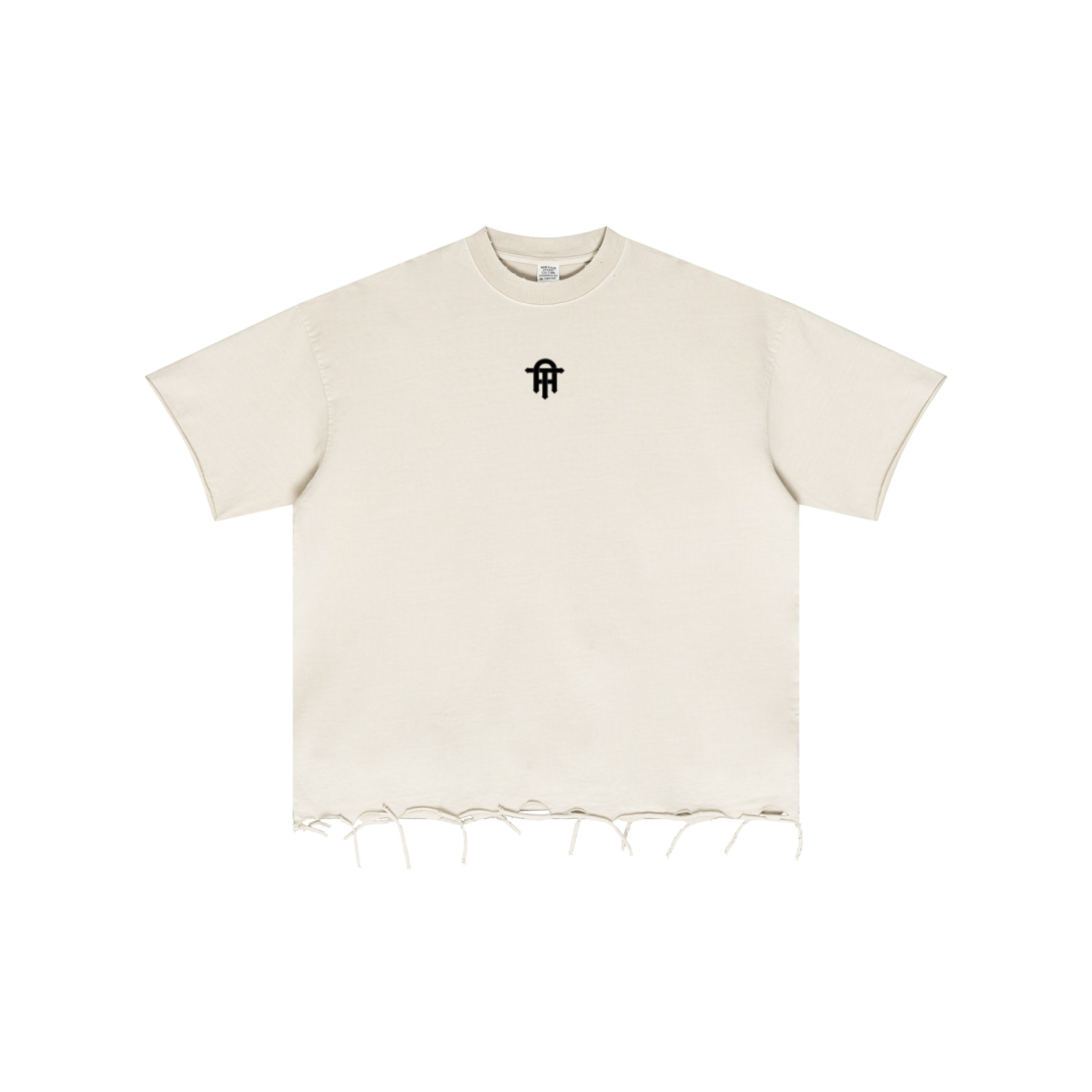 310GSM Unisex Washed 100% Cotton T-Shirt Vintage Beige