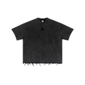 310GSM Unisex Washed 100% Cotton T-Shirt Vintage Black