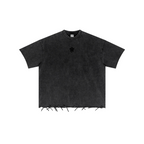 310GSM Unisex Washed 100% Cotton T-Shirt Vintage Black