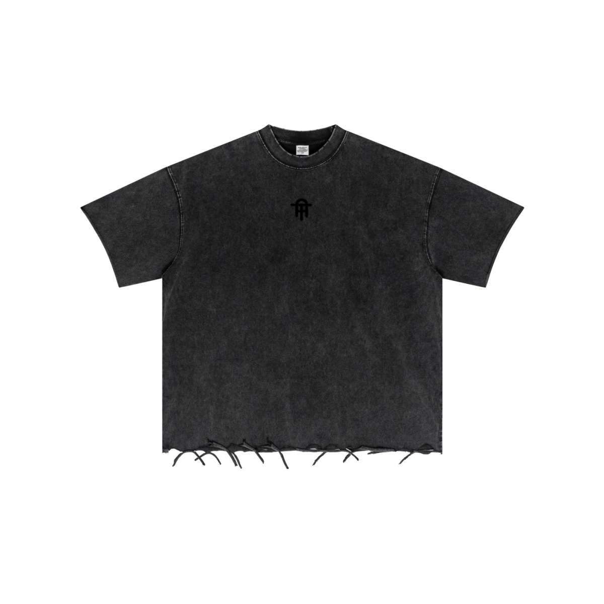 310GSM Unisex Washed 100% Cotton T-Shirt Vintage Black