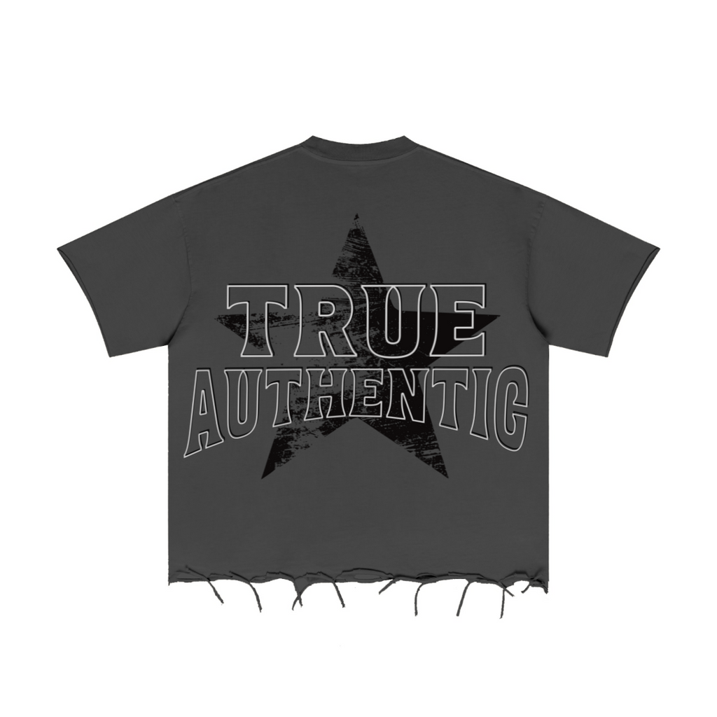 310GSM Unisex Washed 100% Cotton T-Shirt Dark Grey