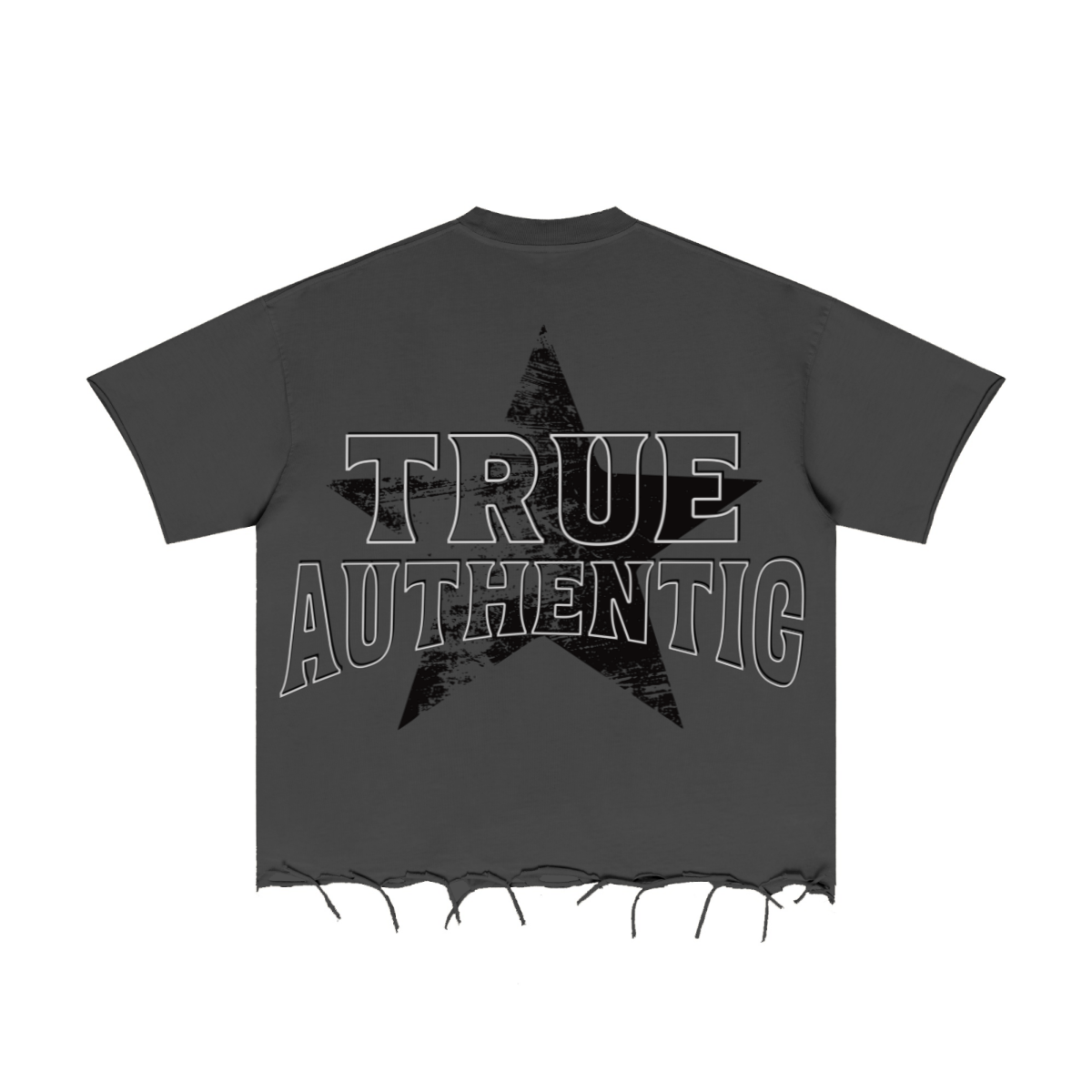 310GSM Unisex Washed 100% Cotton T-Shirt Dark Grey