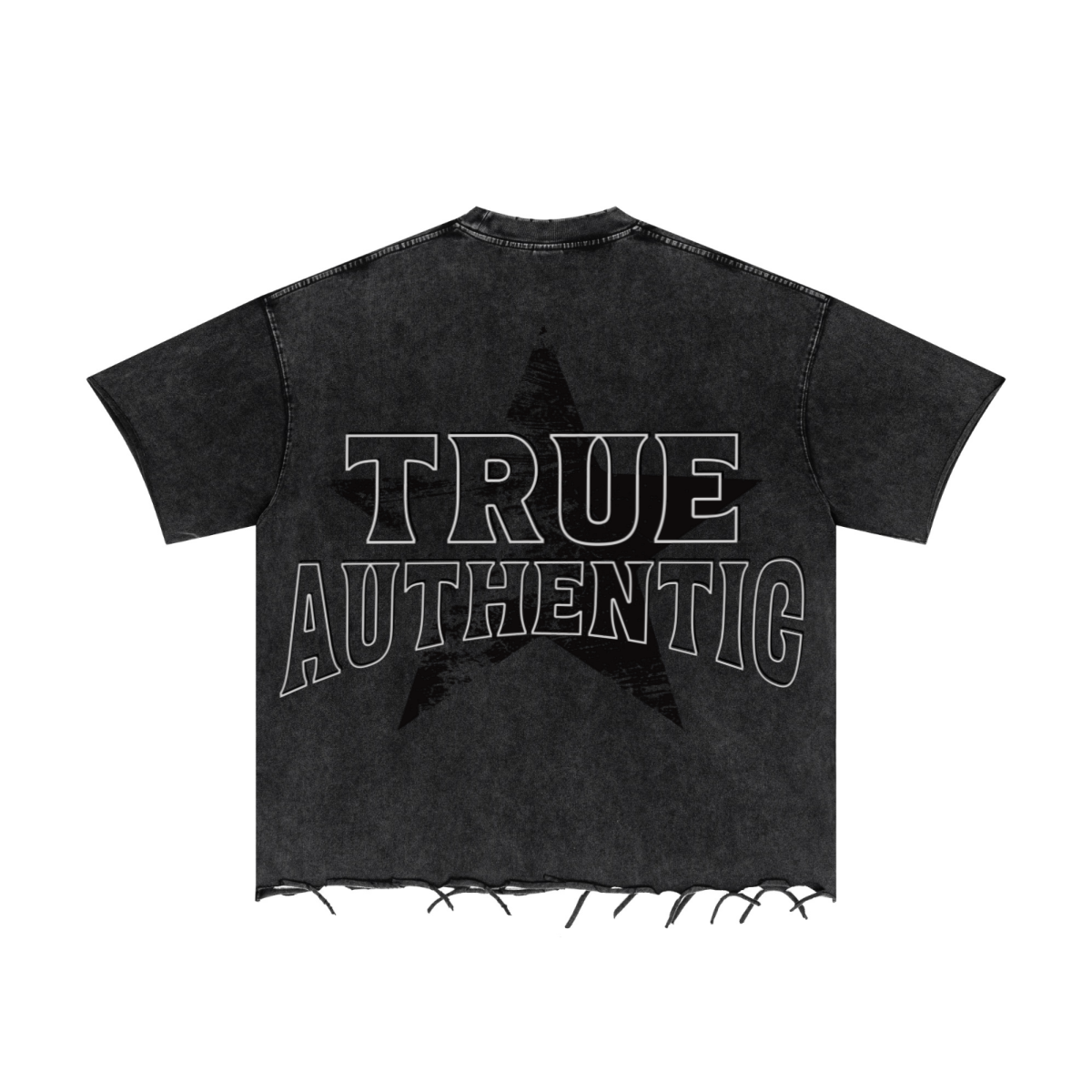 310GSM Unisex Washed 100% Cotton T-Shirt Vintage Black
