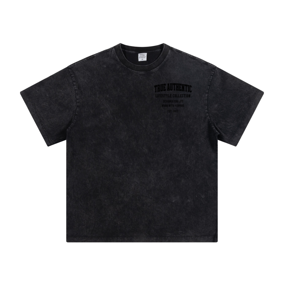 260GSM Men's Heavyweight Handcrafted Batik Dyeing T-shirt Snow Wash