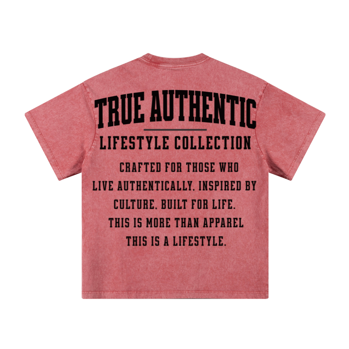 260GSM Men's Heavyweight Handcrafted Batik Dyeing T-shirt Sakura Pink