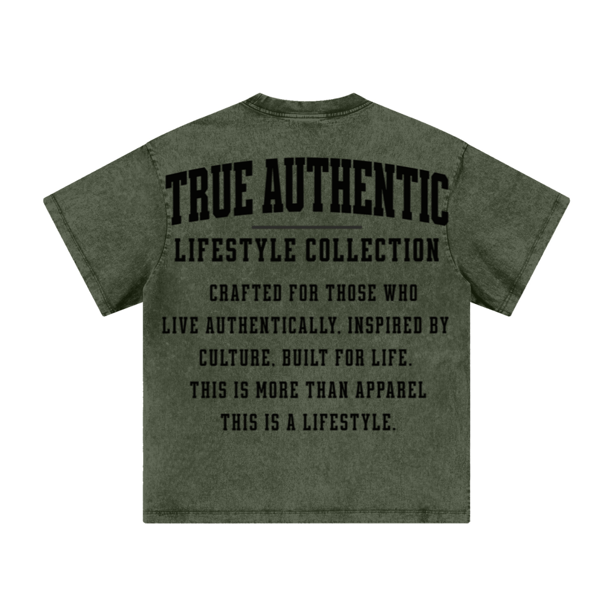 260GSM Men's Heavyweight Handcrafted Batik Dyeing T-shirt Green