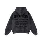 360GSM Unisex Monkey Wash Fall&Winter Fleece-Lined PP-Sprayed Zip-Up Hoodie Black