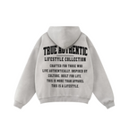 360GSM Unisex Monkey Wash Fall&Winter Fleece-Lined PP-Sprayed Zip-Up Hoodie Light Grey