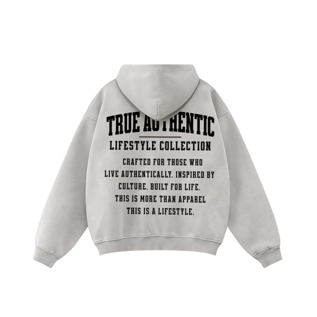 360GSM Unisex Monkey Wash Fall&Winter Fleece-Lined PP-Sprayed Zip-Up Hoodie Light Grey